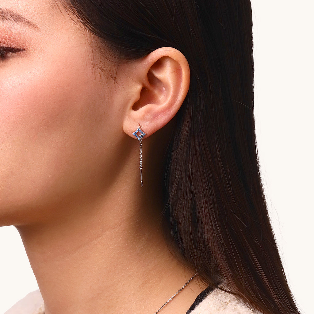 Gnoce Star Birthstone Ear Threaders Earrings_5