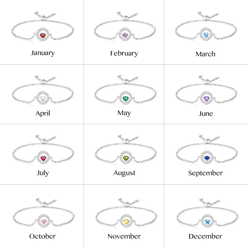 Gnoce Sparkle Dancing Stone Adjustable Chain Bracelet_4