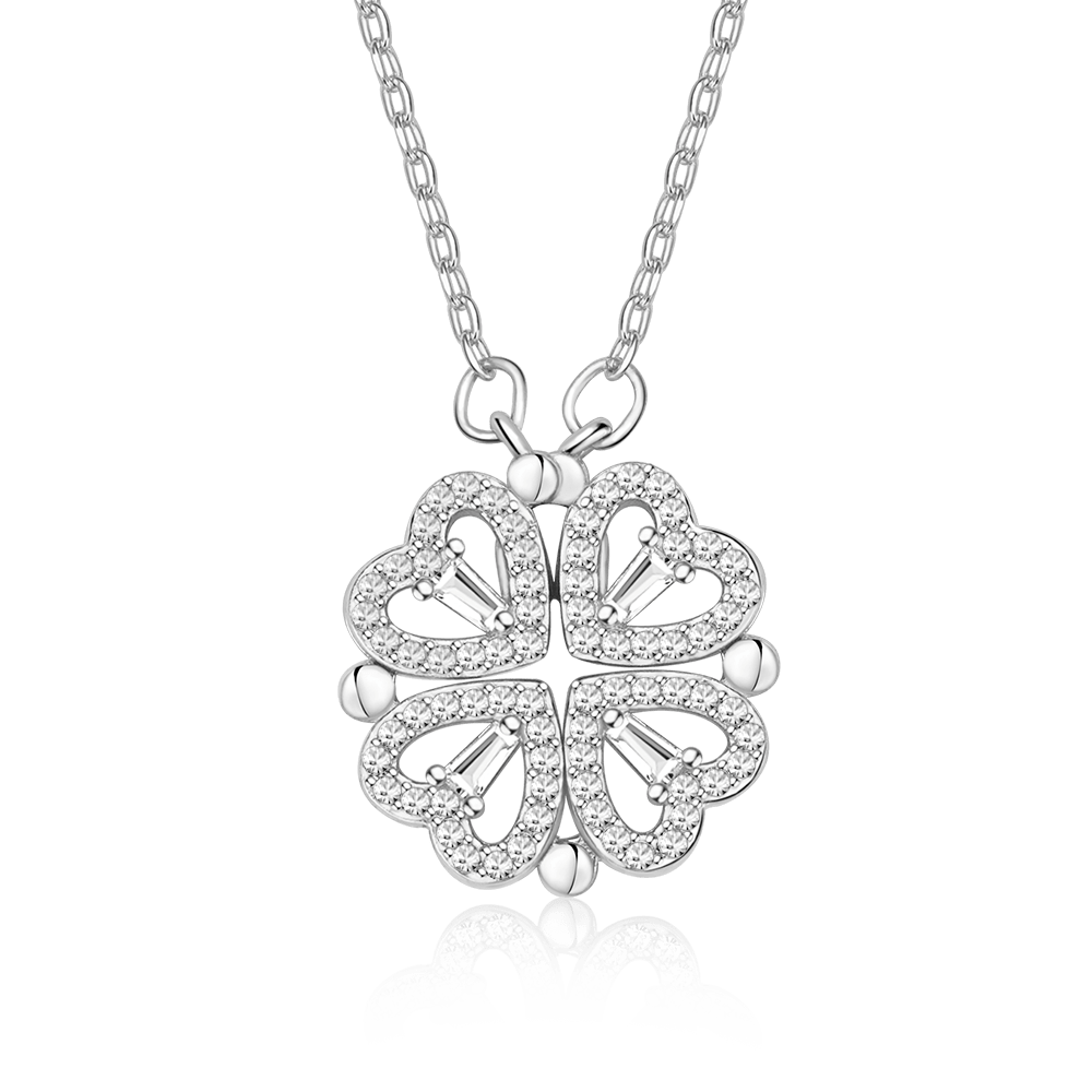 Gnoce Silver Fourleaf Clover Necklace_1