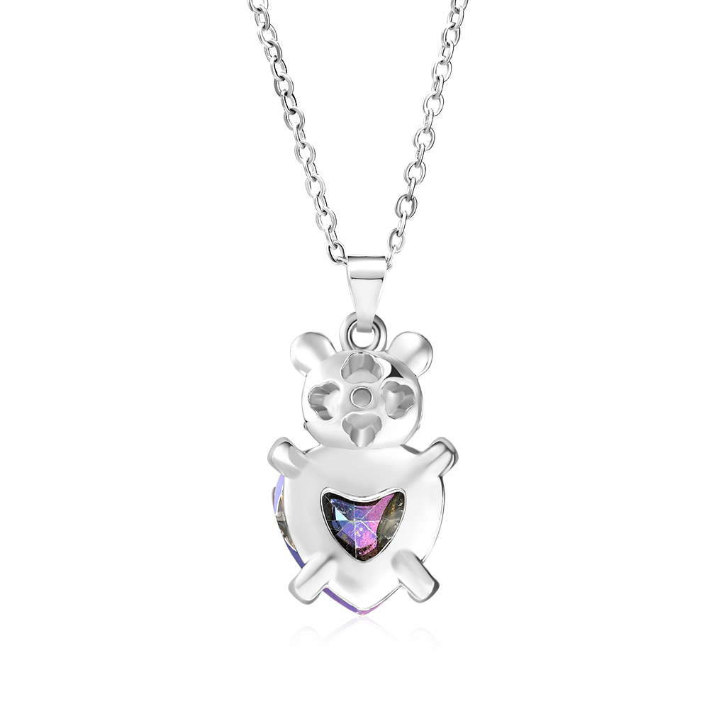 Gnoce Bear Embrace Heart Pendant Necklace_2