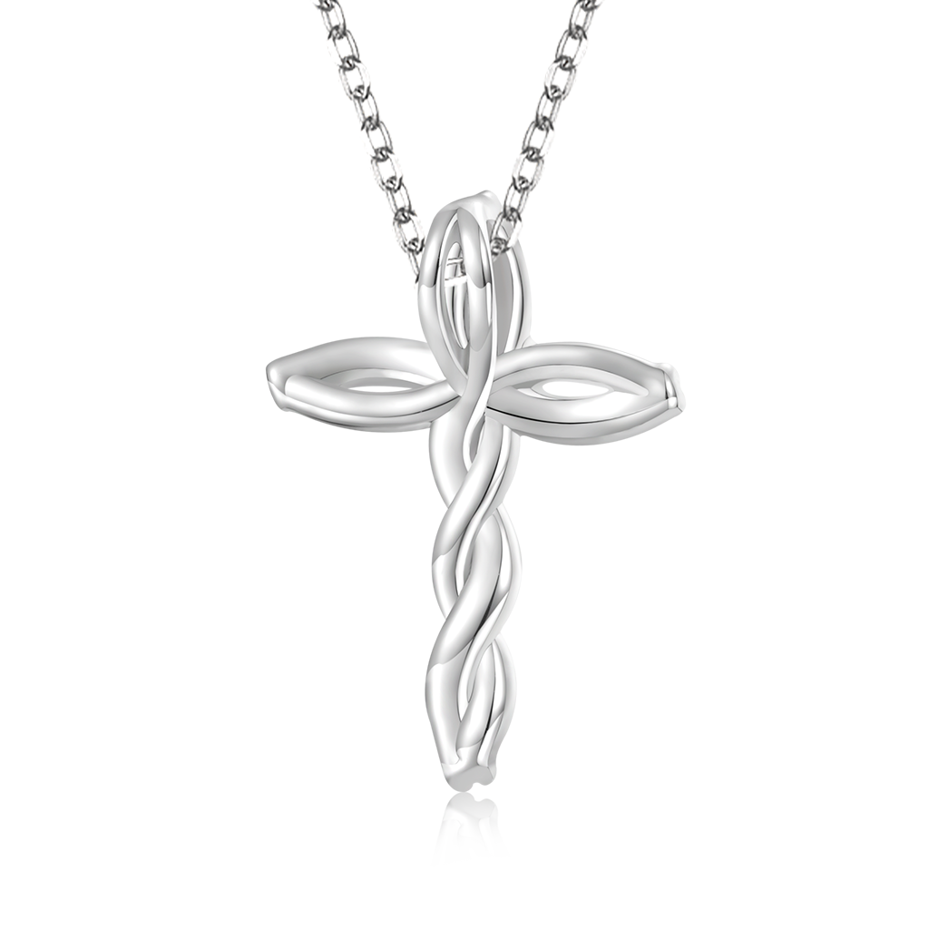 Gnoce Retro Diamonds Cross Necklace_4