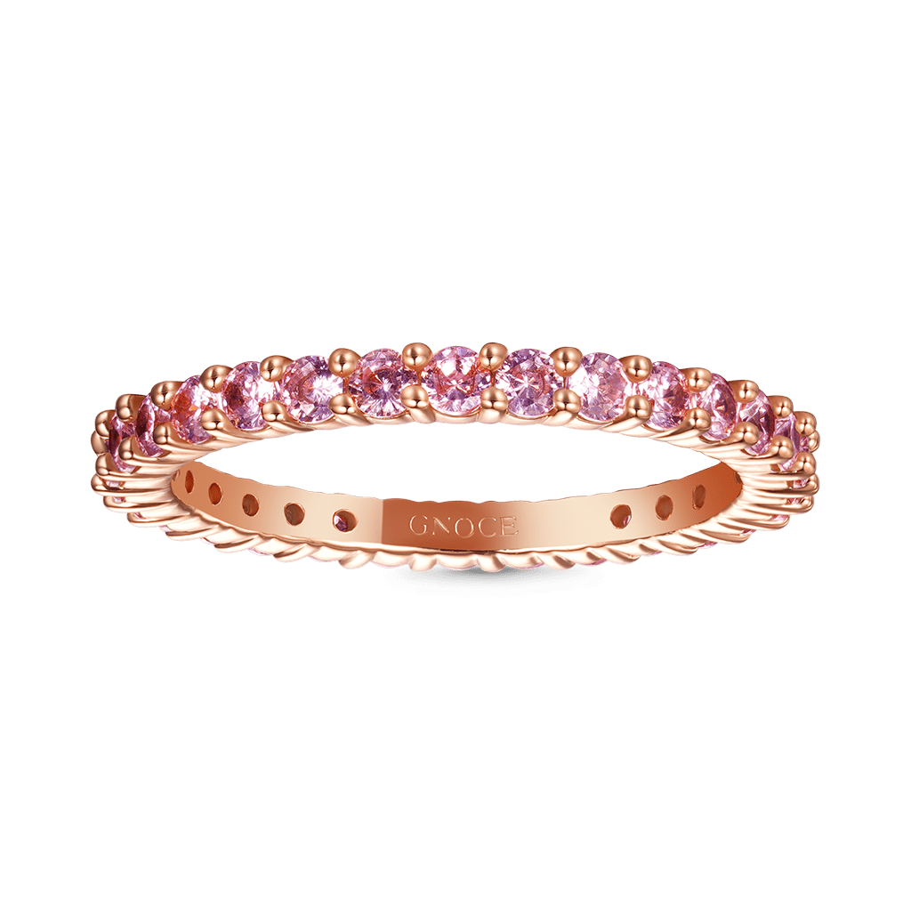 Gnoce Morganite Round-cut Statement Eternity Band Ring_2