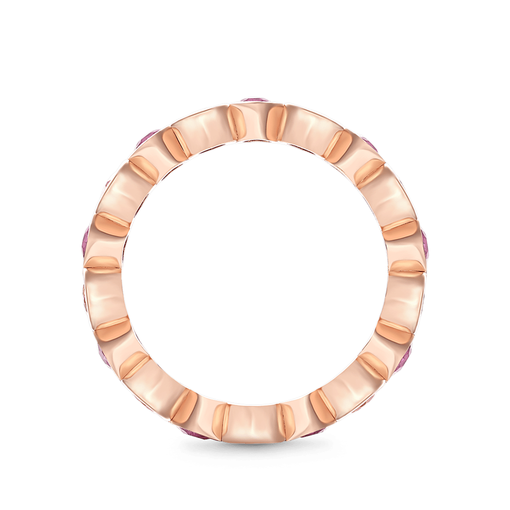 Gnoce Morganite Heart Bezel Eternity Band Ring_3