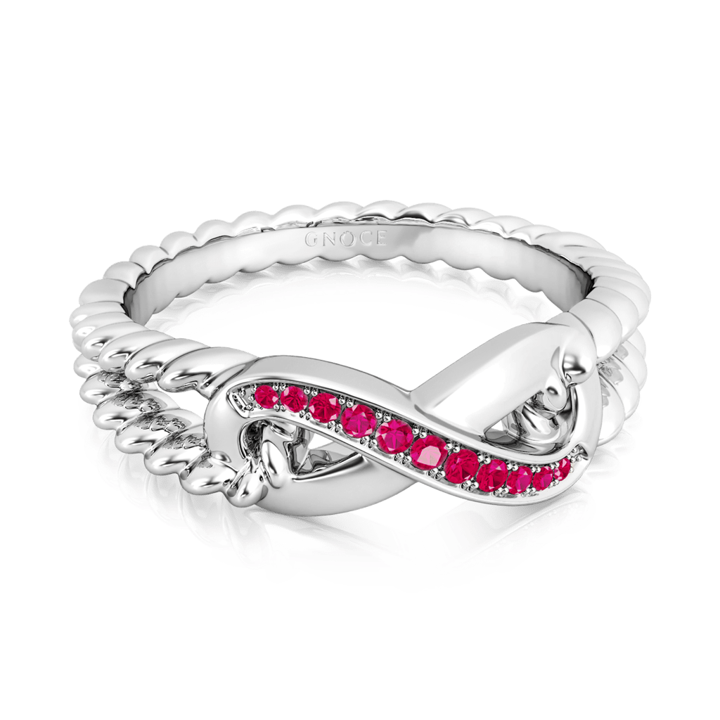Gnoce Sparkle Infinity Split Shank Promise Birthstone Ring_2