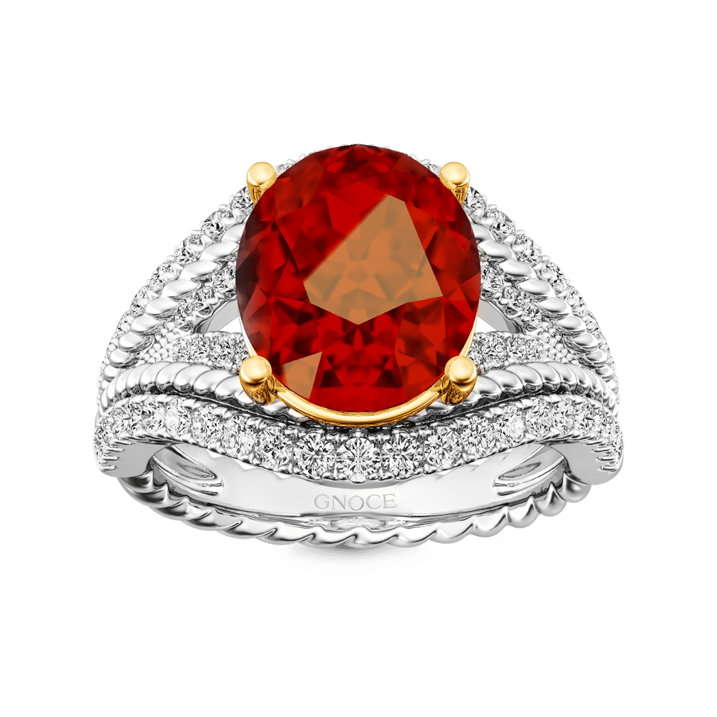 Gnoce Oval Ruby Wide Band Ring_1
