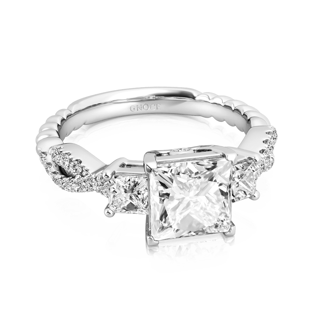 Gnoce Crystal White Three-stone Engagement Ring_3