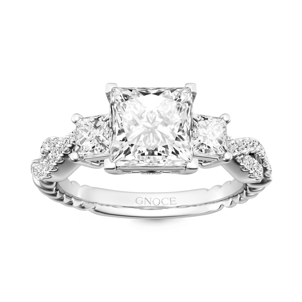 Gnoce Crystal White Three-stone Engagement Ring_1
