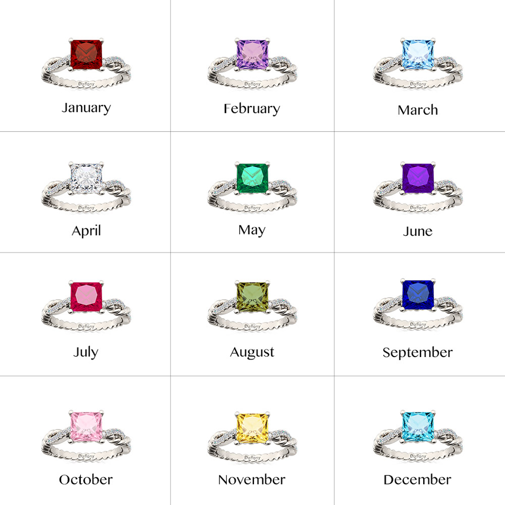 Gnoce Princess Cut Twisted Infinity Engagement Ring_6