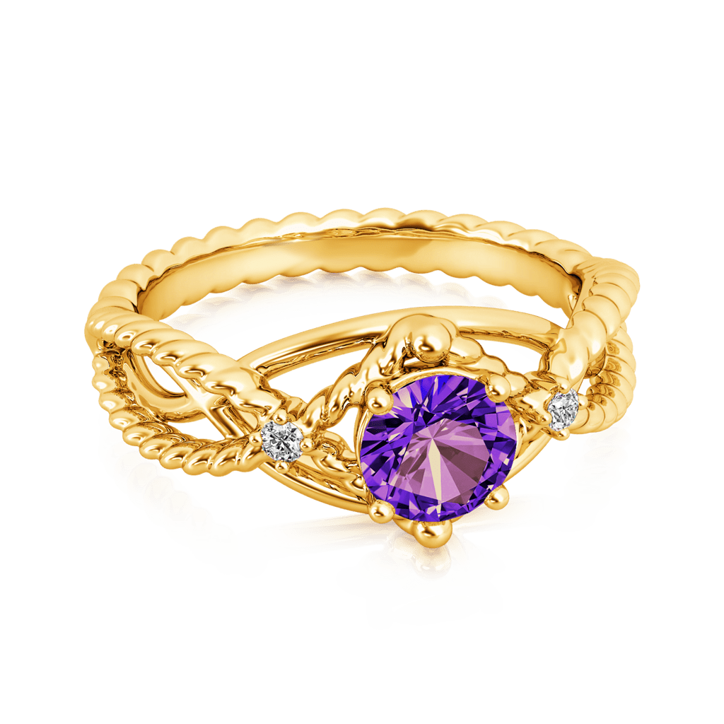 Gnoce Amethyst Crossover Engagement Ring_3
