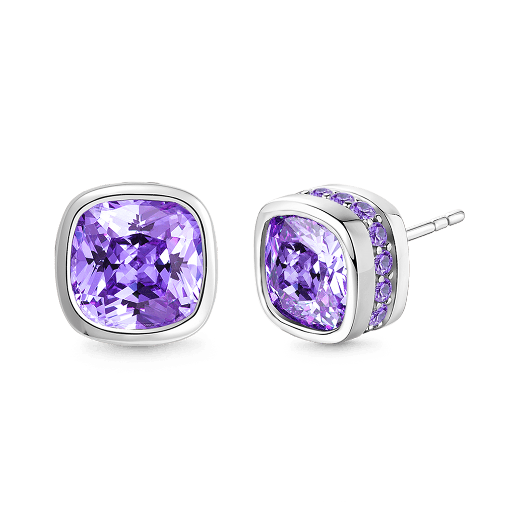 Gnoce Asscher Cut Halo Stud Earrings_2