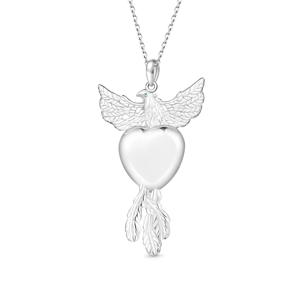 Gnoce Phoenix Embrace Heart Pendant Necklace_4