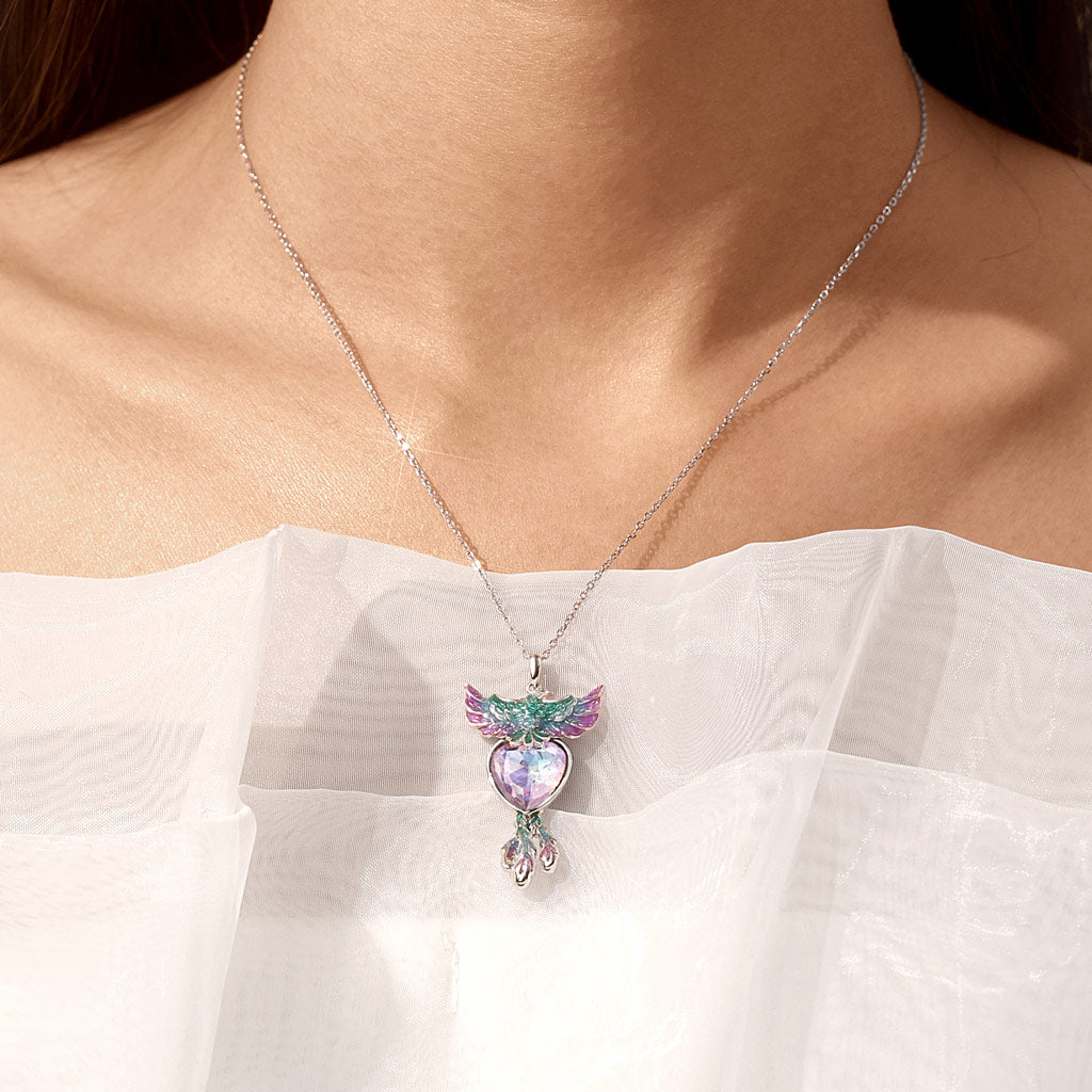 Gnoce Phoenix Embrace Heart Pendant Necklace_6