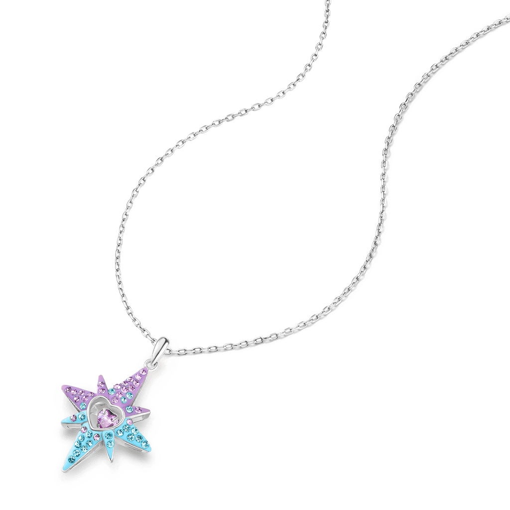 Gnoce Dancing Heart Eight-Pointed Star Necklace_2