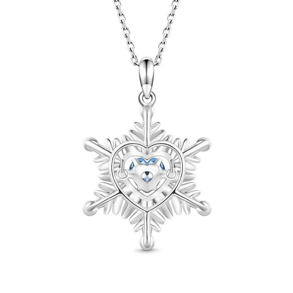 Gnoce Blue Snowflake Necklace_4