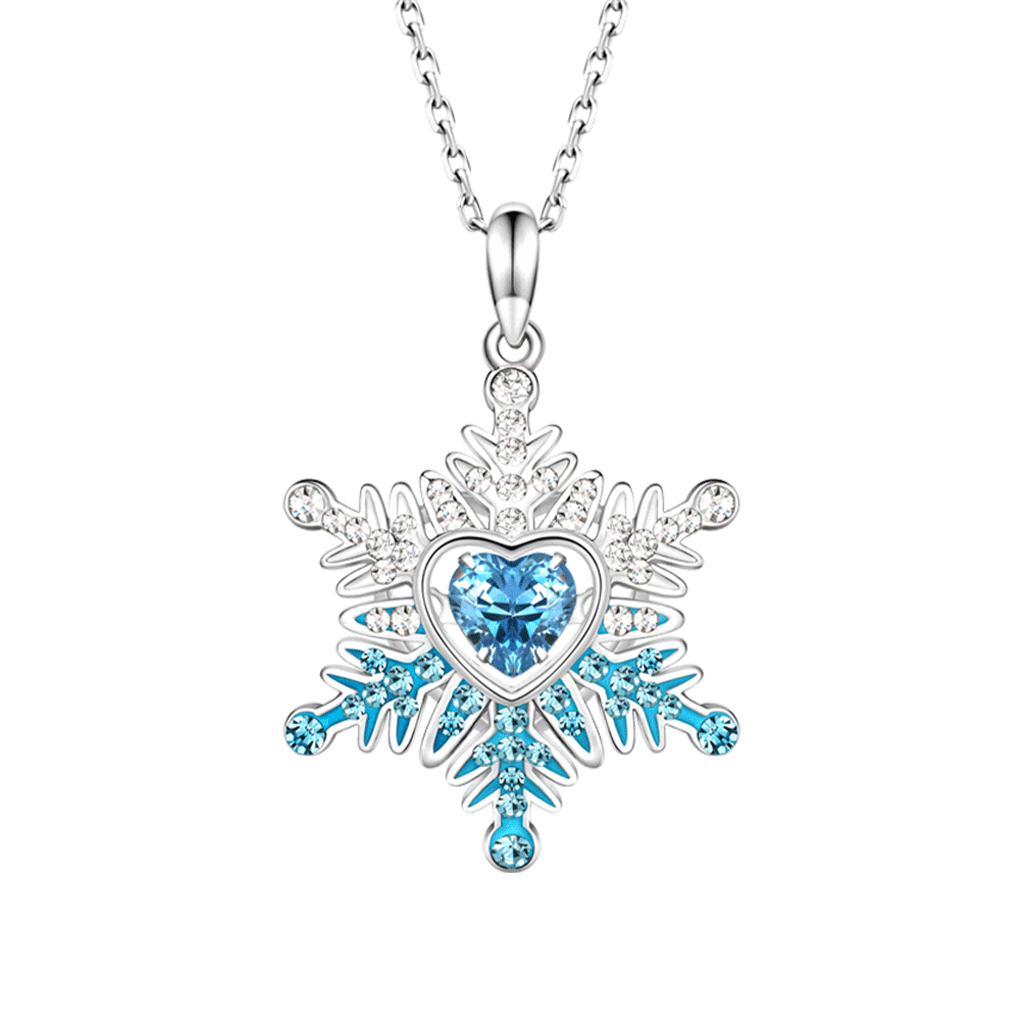 Gnoce Blue Snowflake Necklace_1
