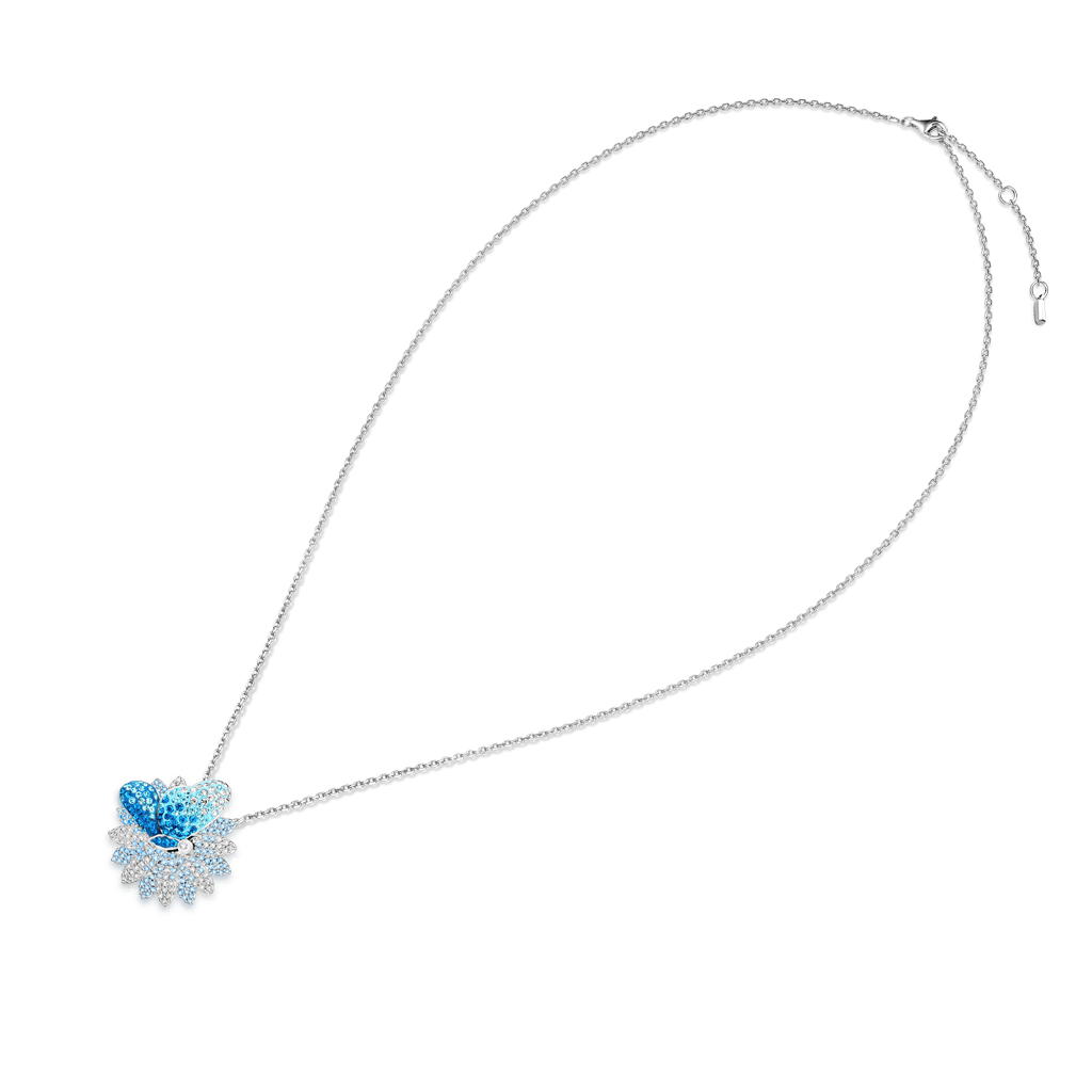Gnoce Butterfly Daisy Pendant Necklace_4