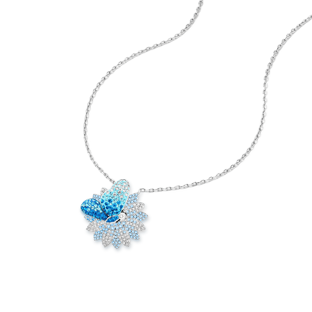 Gnoce Butterfly Daisy Pendant Necklace_2
