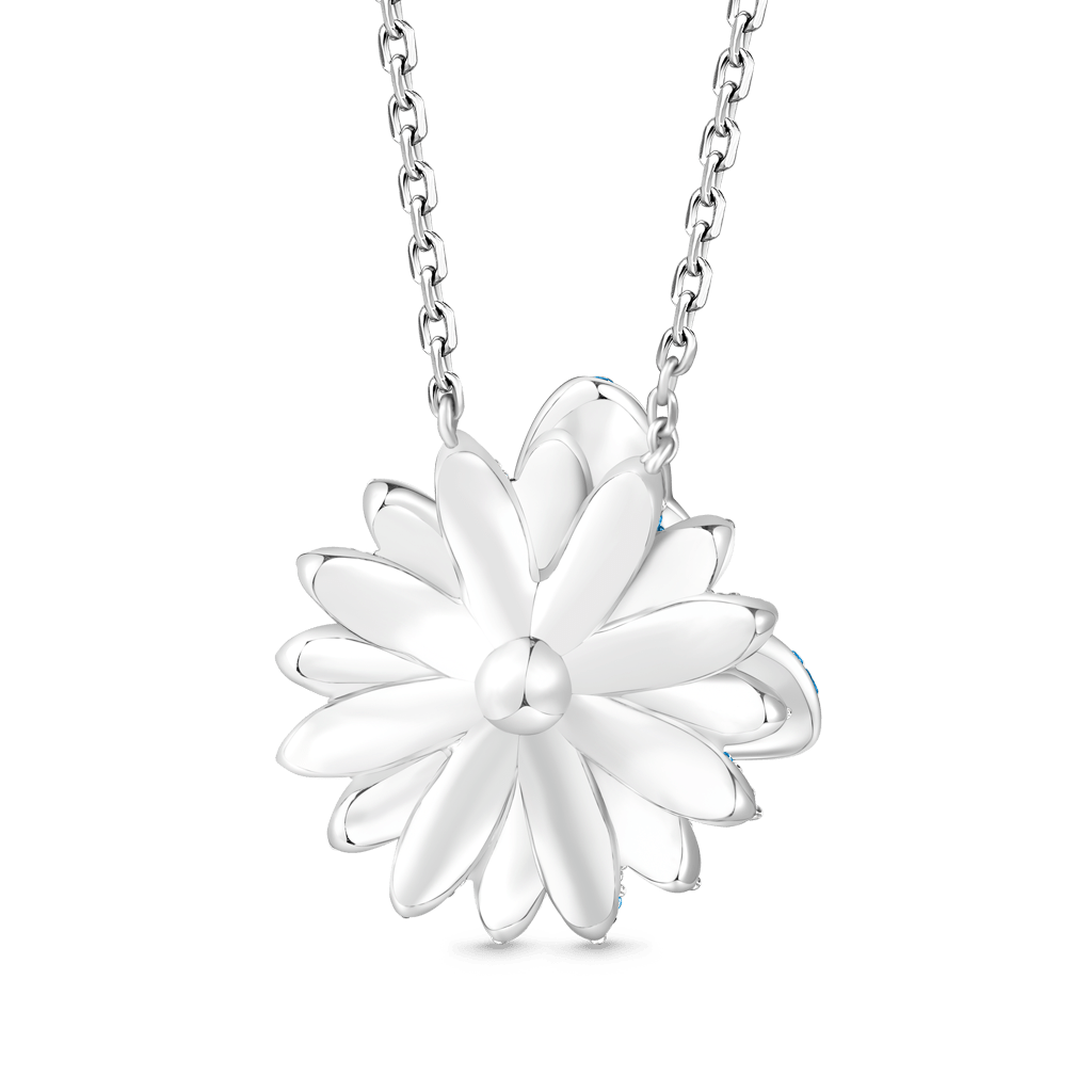 Gnoce Butterfly Daisy Pendant Necklace_3
