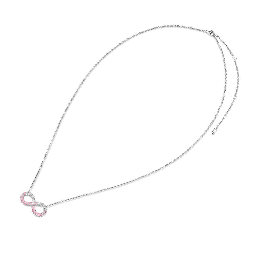 Gnoce Gradient Infinite Pavé Pendant Necklace_4