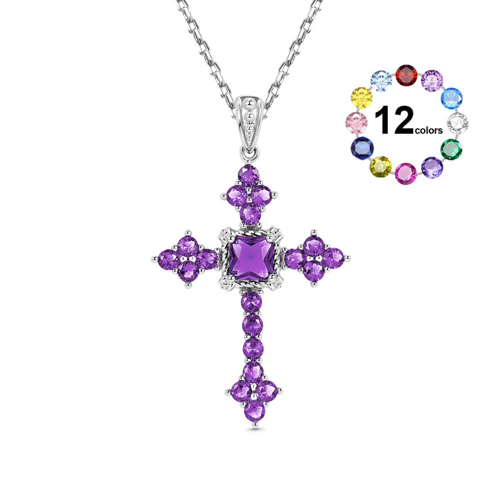 Gnoce Elegant Vintage Cross Pendant Necklace_1
