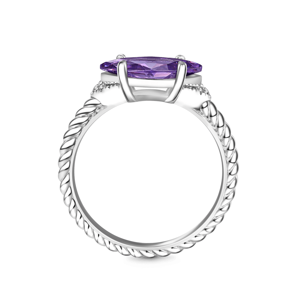 Gnoce Marquise Amethyst Twisted Rope Engagement Ring_2