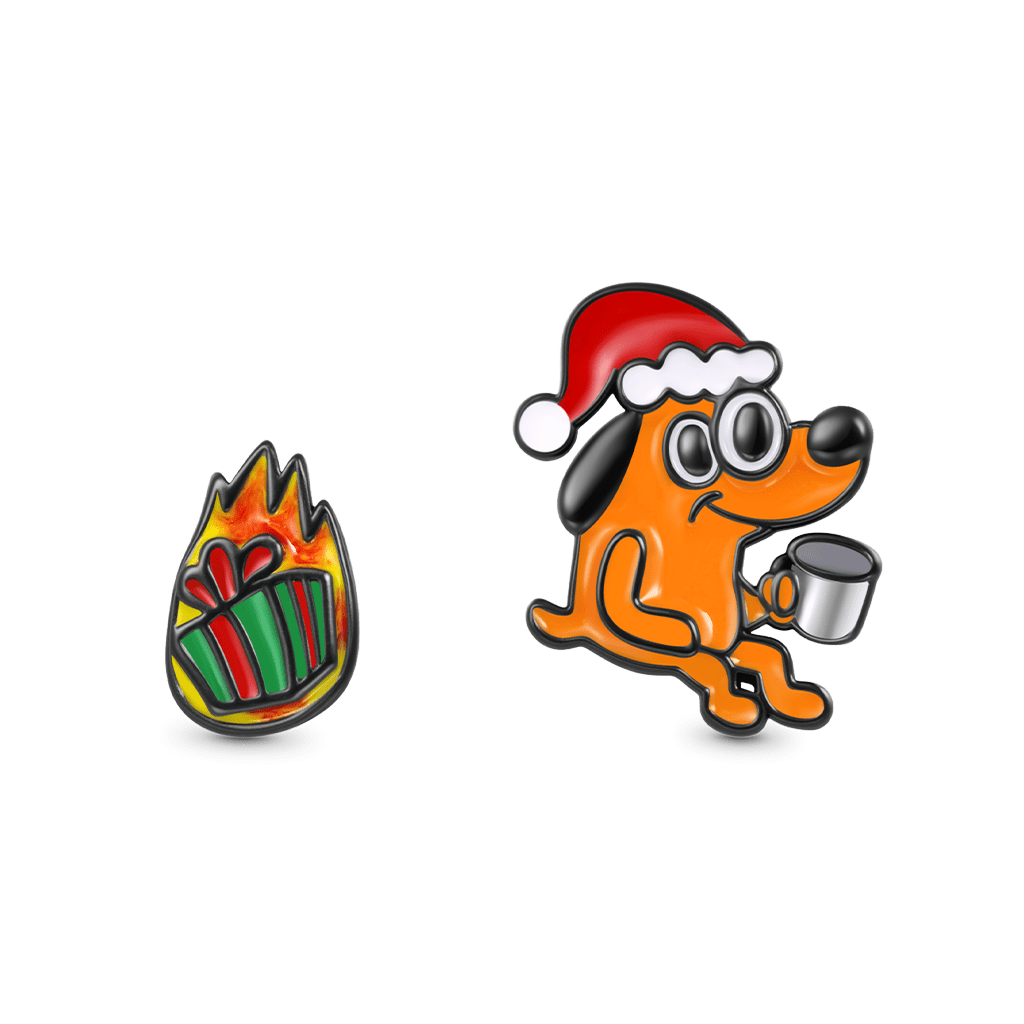 Gnoce This Is Fine Mismatched Stud Earrings - Coffee Cup & Gifts_1