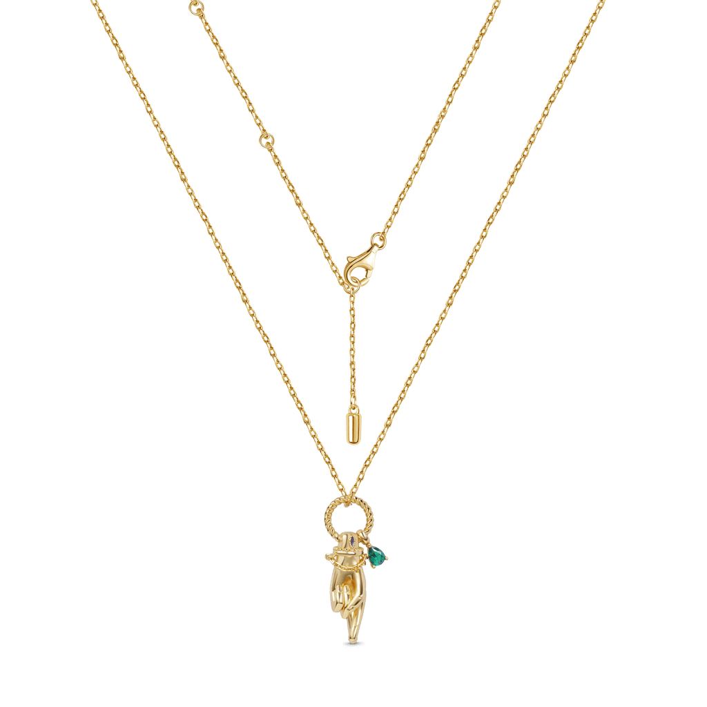 Gnoce "Get Lucky" Gesture Twisted Rope Pendant Necklace_2