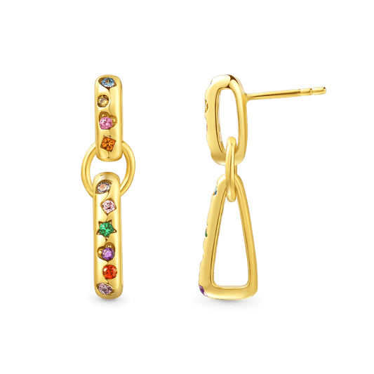 Gnoce Fancy Color Mixed Shape Vintage Earrings_1