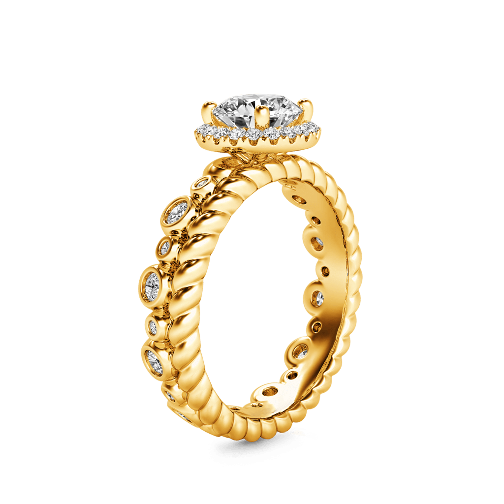 Gnoce Round Cut Halo Crown Engagement Ring_4