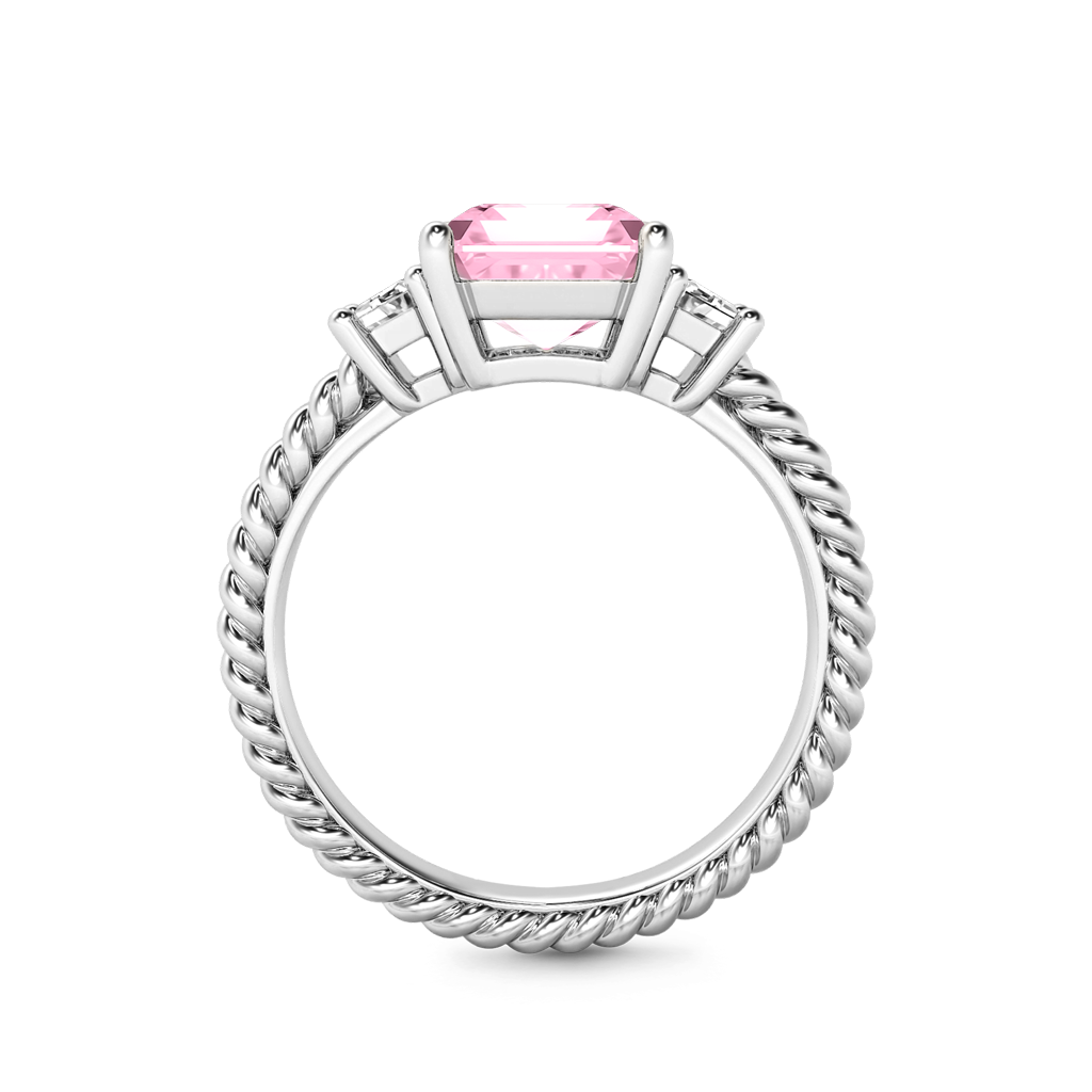 Gnoce Emerald-cut Three Stone Birthstone Engagement Ring_4