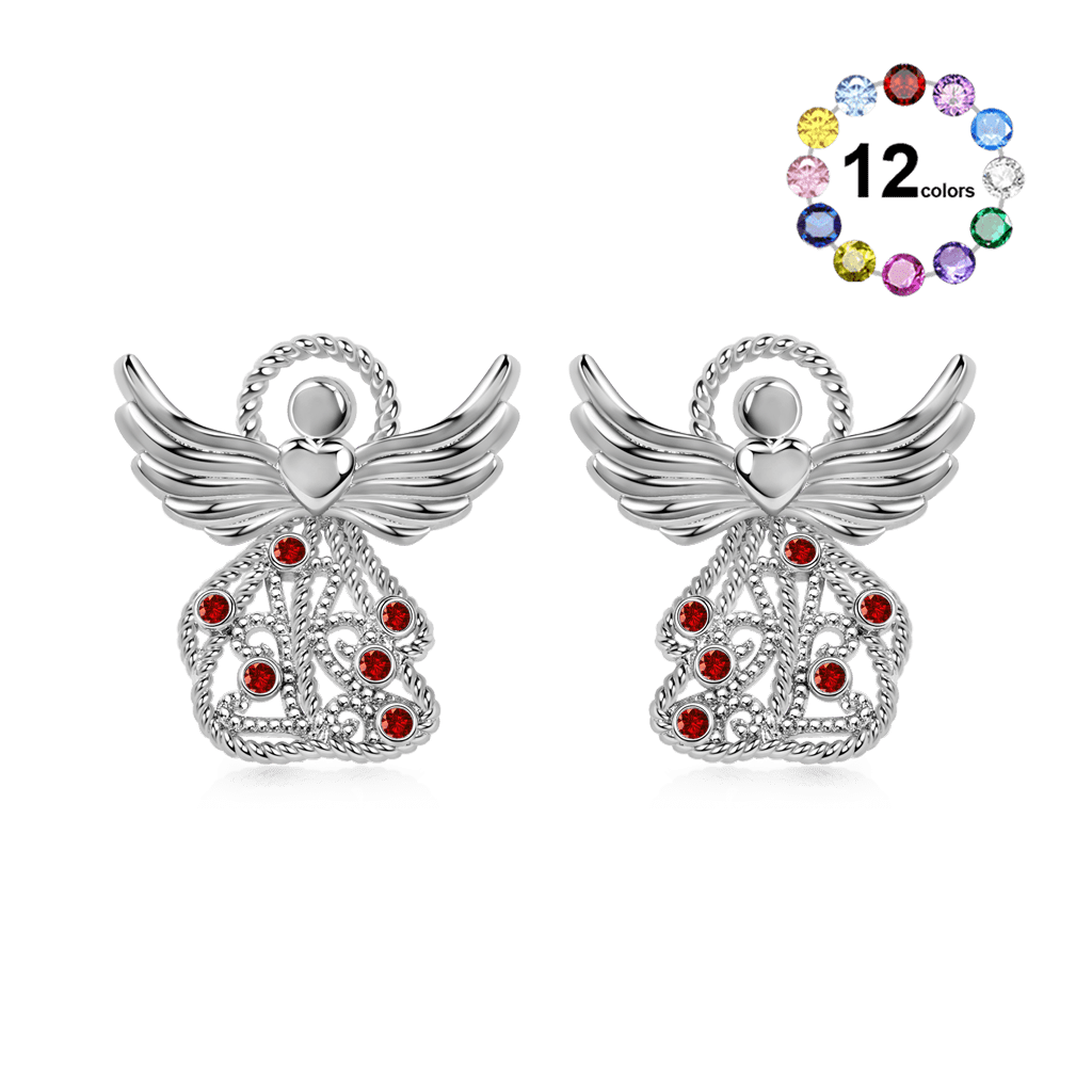 Gnoce Guardian Angel Birthstone Earrings_1