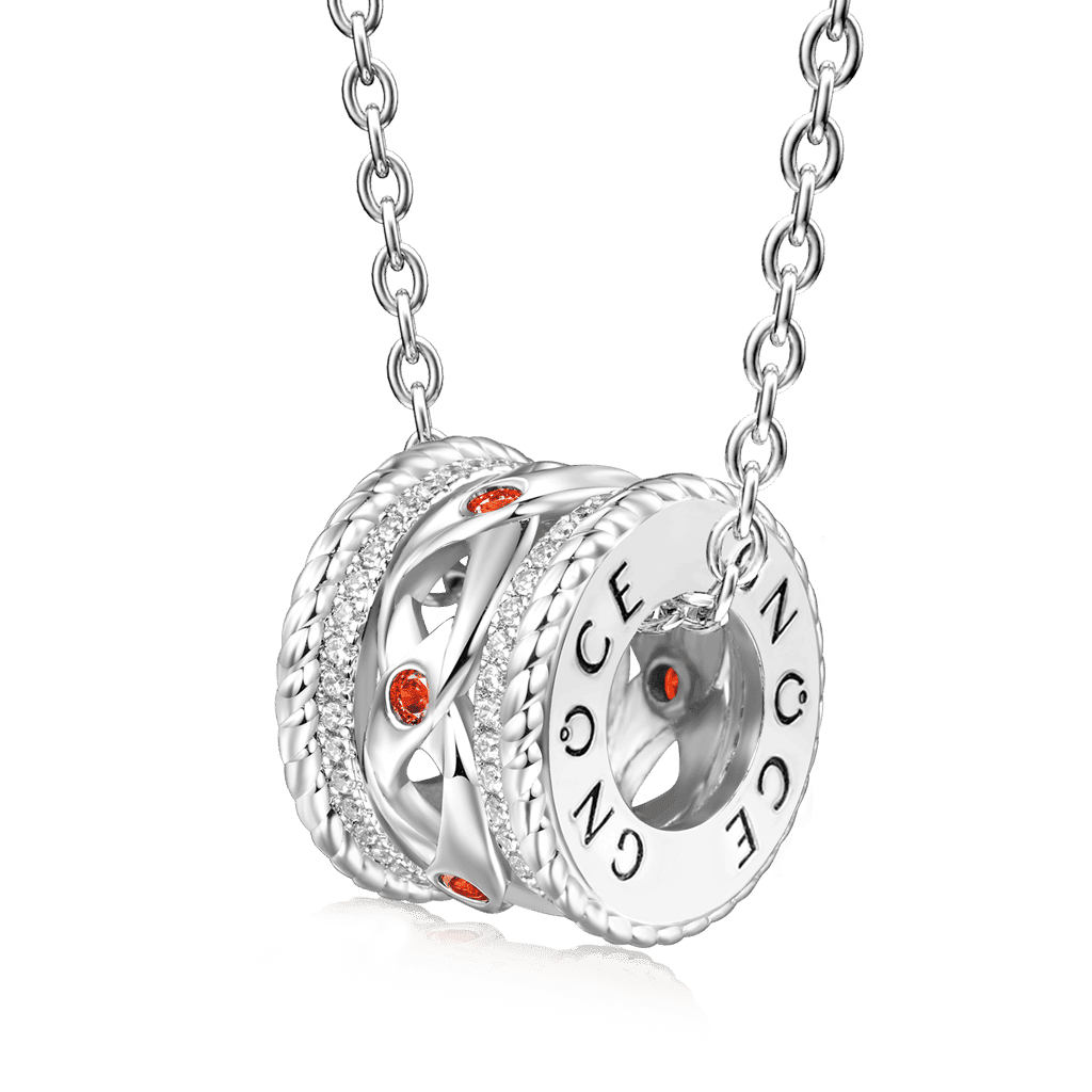 Gnoce Elegant Crossover Drum Pendant Necklace_1