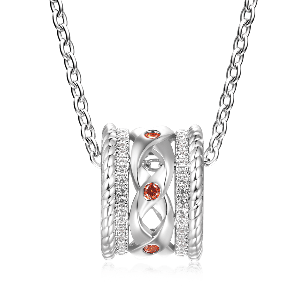 Gnoce Elegant Crossover Drum Pendant Necklace_2