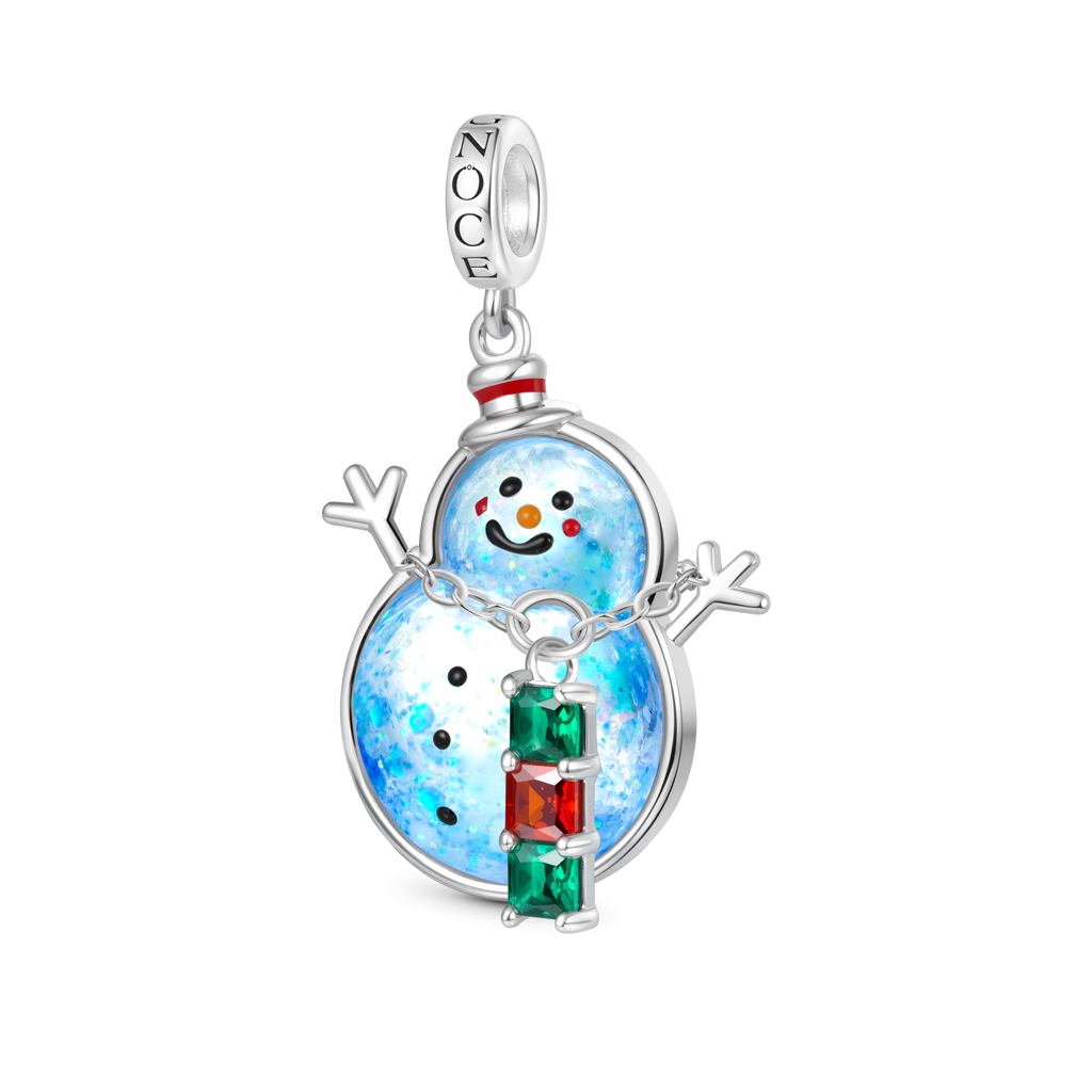 Gnoce Christmas Snowman Glow-in-the-Dark Quicksand Pendant Dangle Charm_2