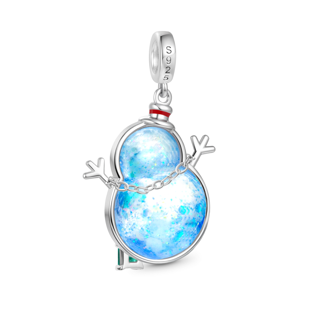 Gnoce Christmas Snowman Glow-in-the-Dark Quicksand Pendant Dangle Charm_3