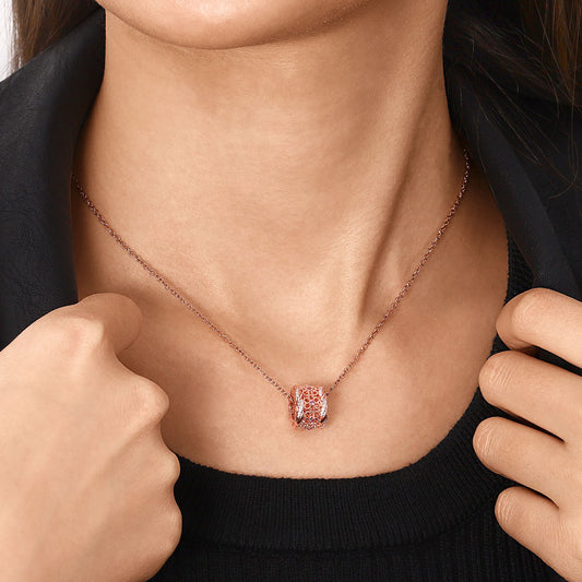 Gnoce Flower Vintage Infinity Drum Pendant Necklace_4