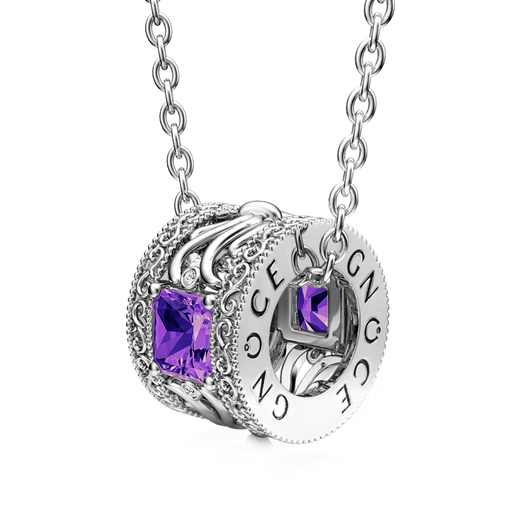 Gnoce "Mystery Garden" Drum Pendant Necklace_1