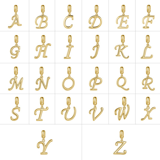 Gnoce 18k Gold Plated "Destined Letter" Personalized Initial Letter Charm_5