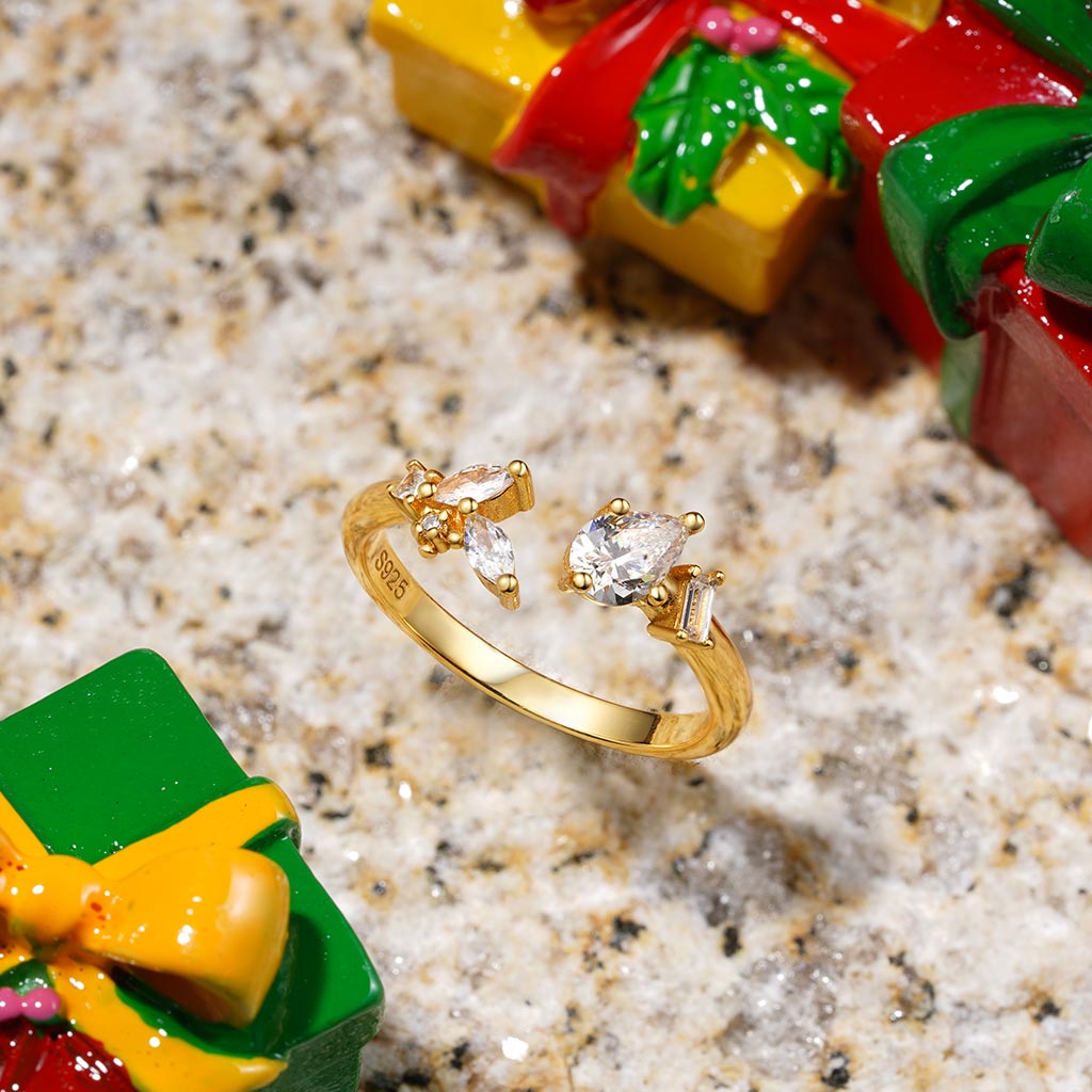 Gnoce Irregular Marquise Diamond Open Ring_3