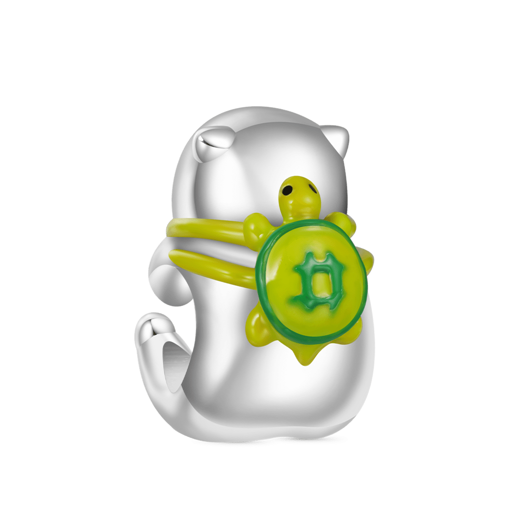 Gnoce Cute Capybara with Mini Turtle Charm_2