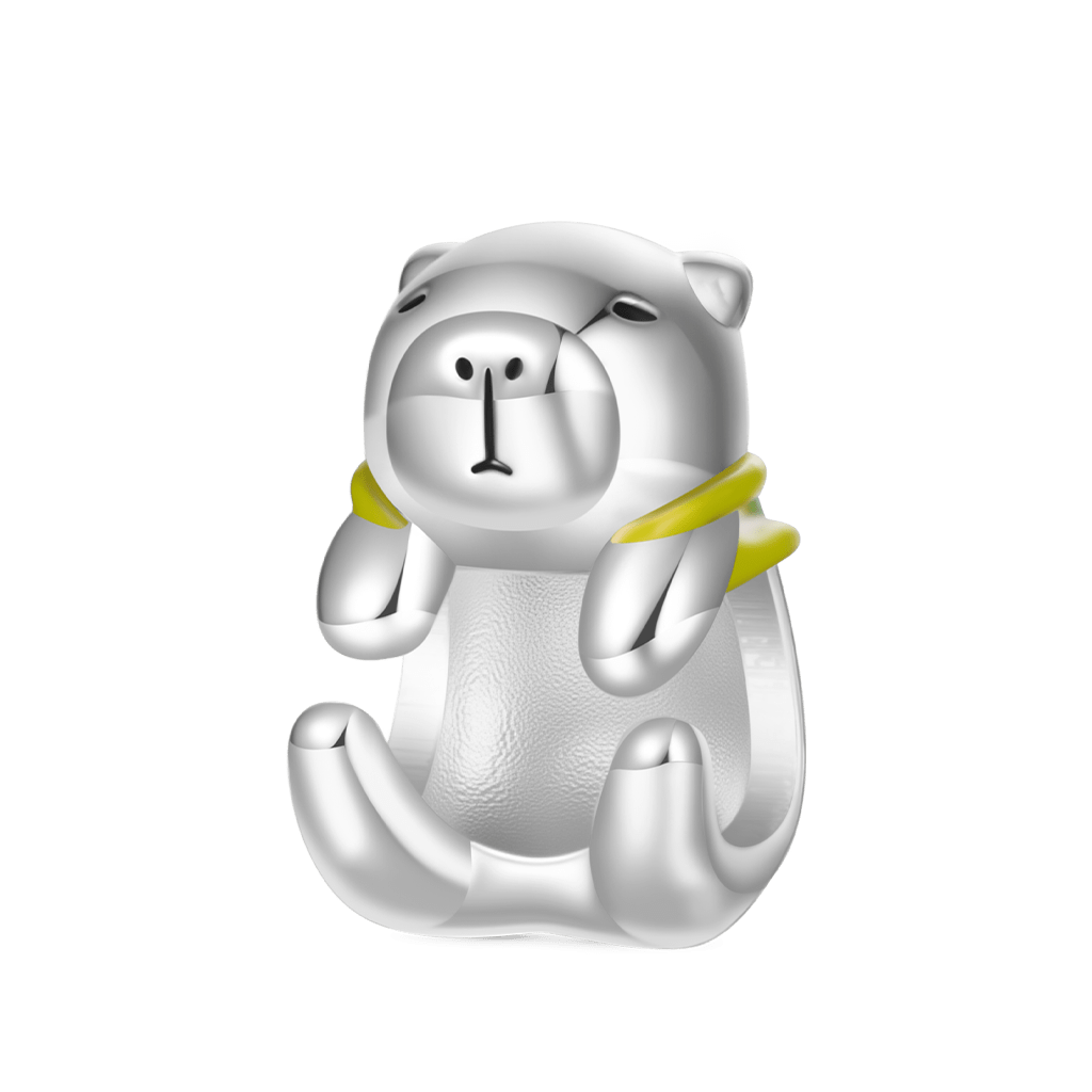 Gnoce Cute Capybara with Mini Turtle Charm_1