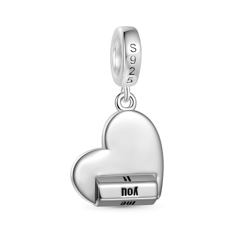 Gnoce Heart Rotating 'FUCK' World Pendant Dangle Charm_3