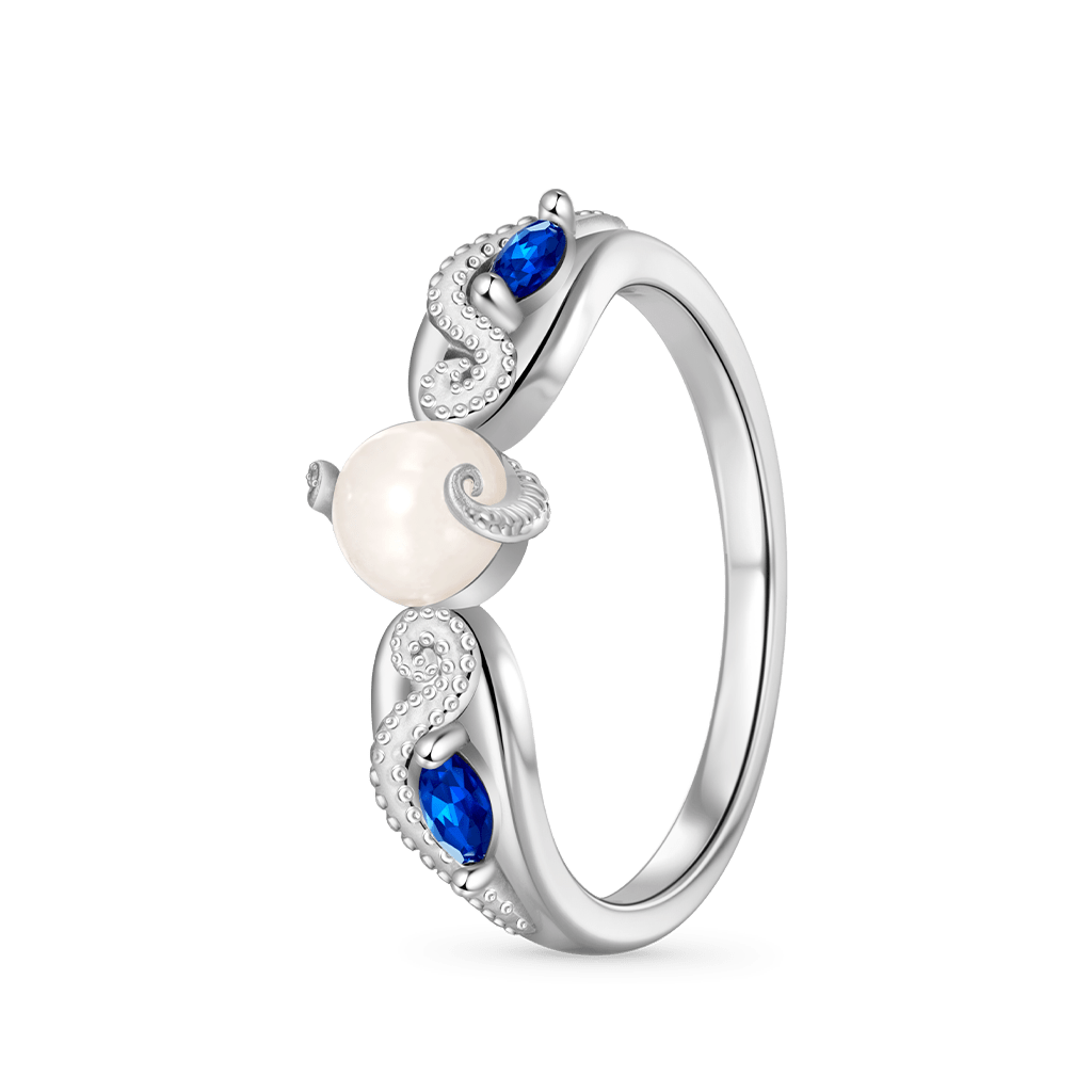 Gnoce Fantasy Ocean Octopus Tentacle Luminous Stone Ring_3