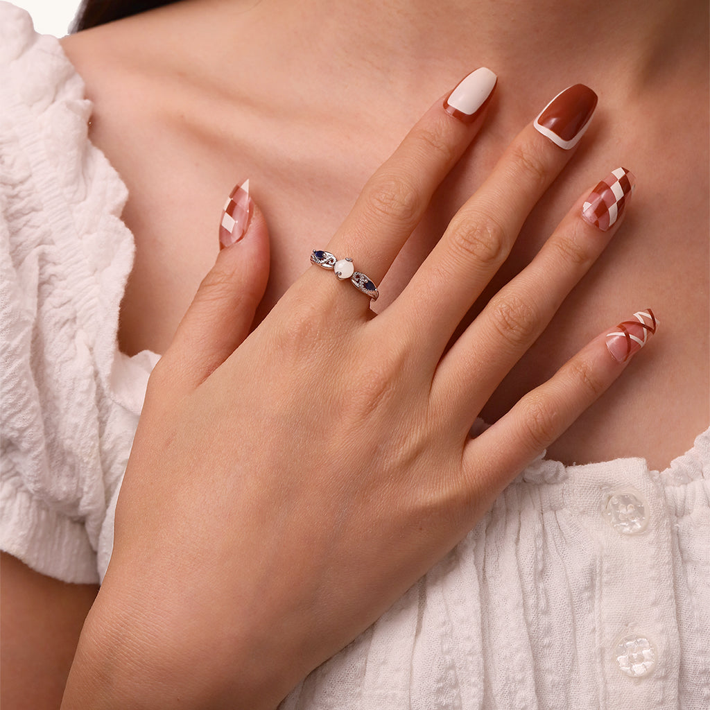 Gnoce Fantasy Ocean Octopus Tentacle Luminous Stone Ring_5