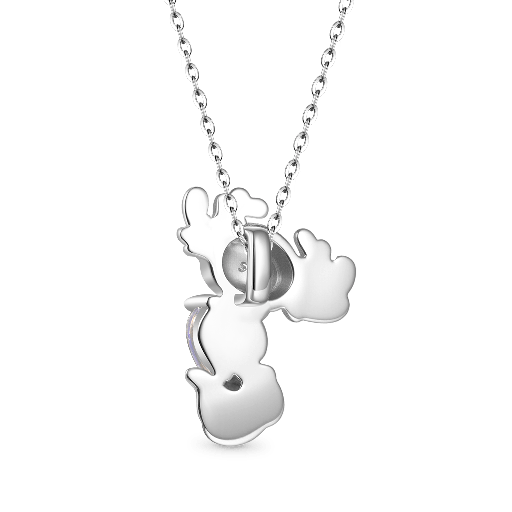 Gnoce Mexican Axolotl Embraces Heart Moonstone Pendant Necklace_3