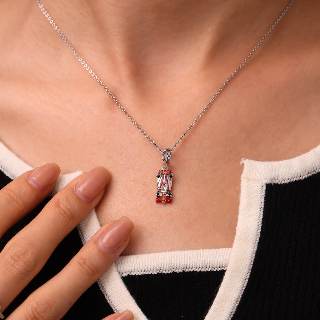 Gnoce Engravable Race Car Pendant Dangle Charm_5