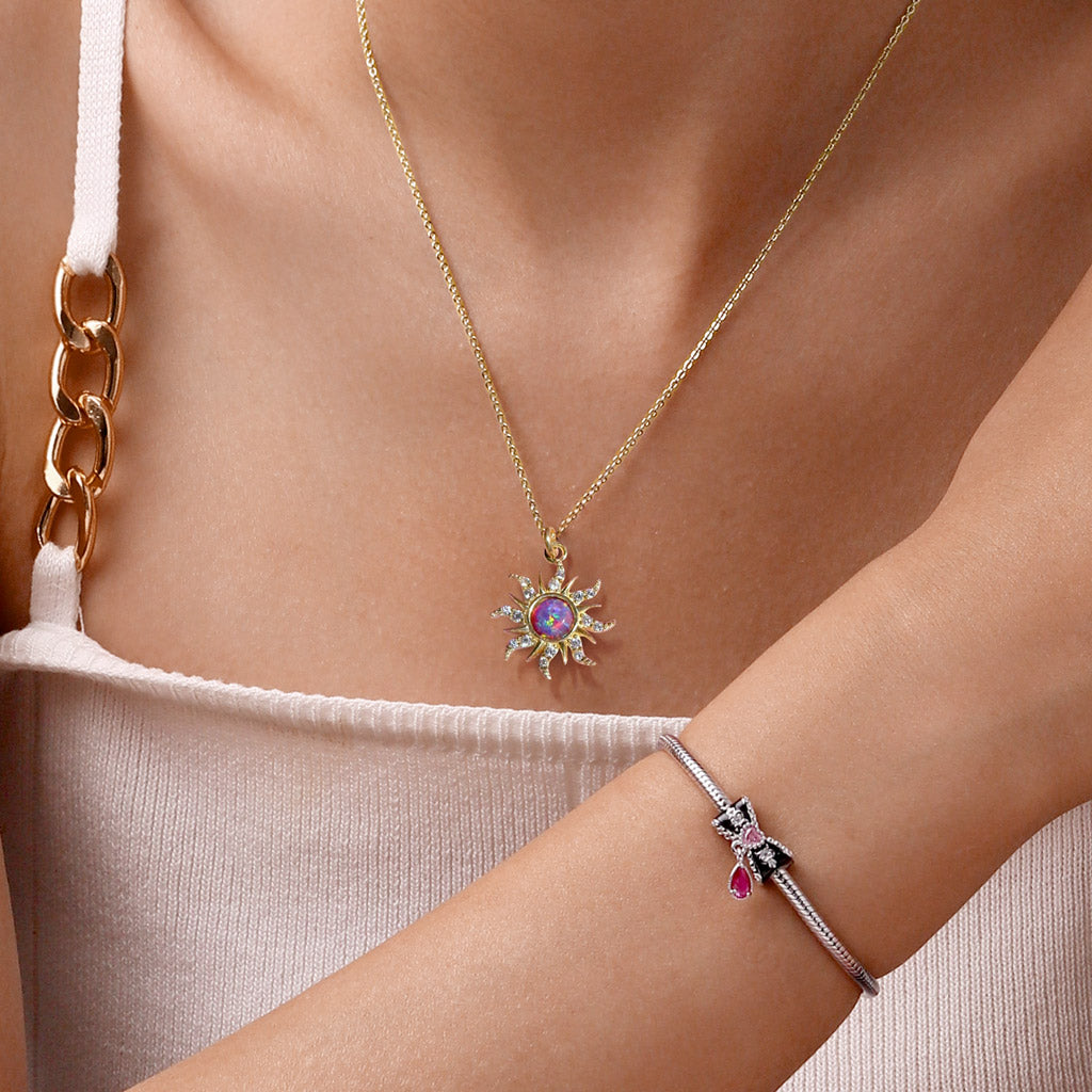 Gnoce Dopamine Golden Sun Opal Necklace_4