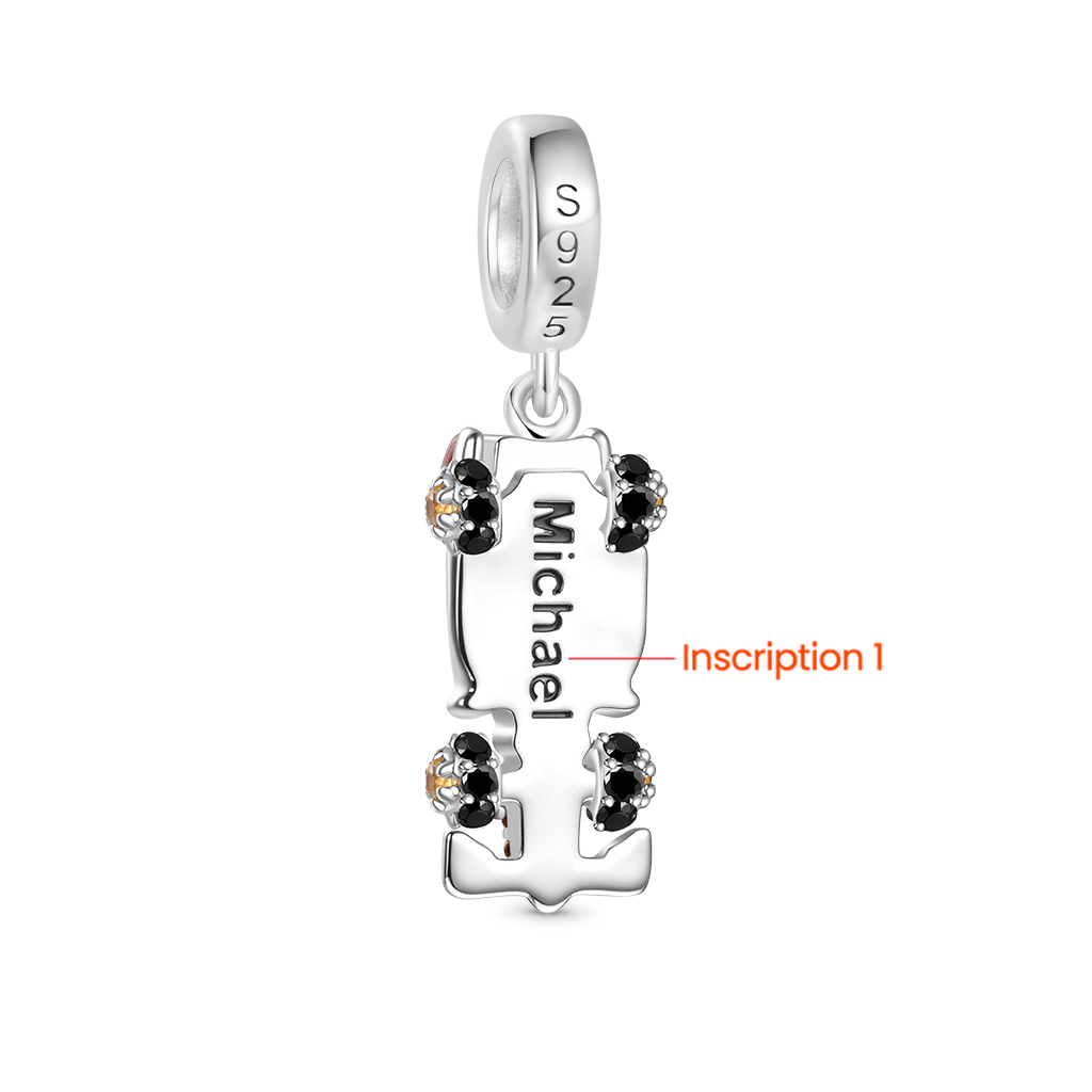 Gnoce Engravable Race Car Pendant Dangle Charm_2