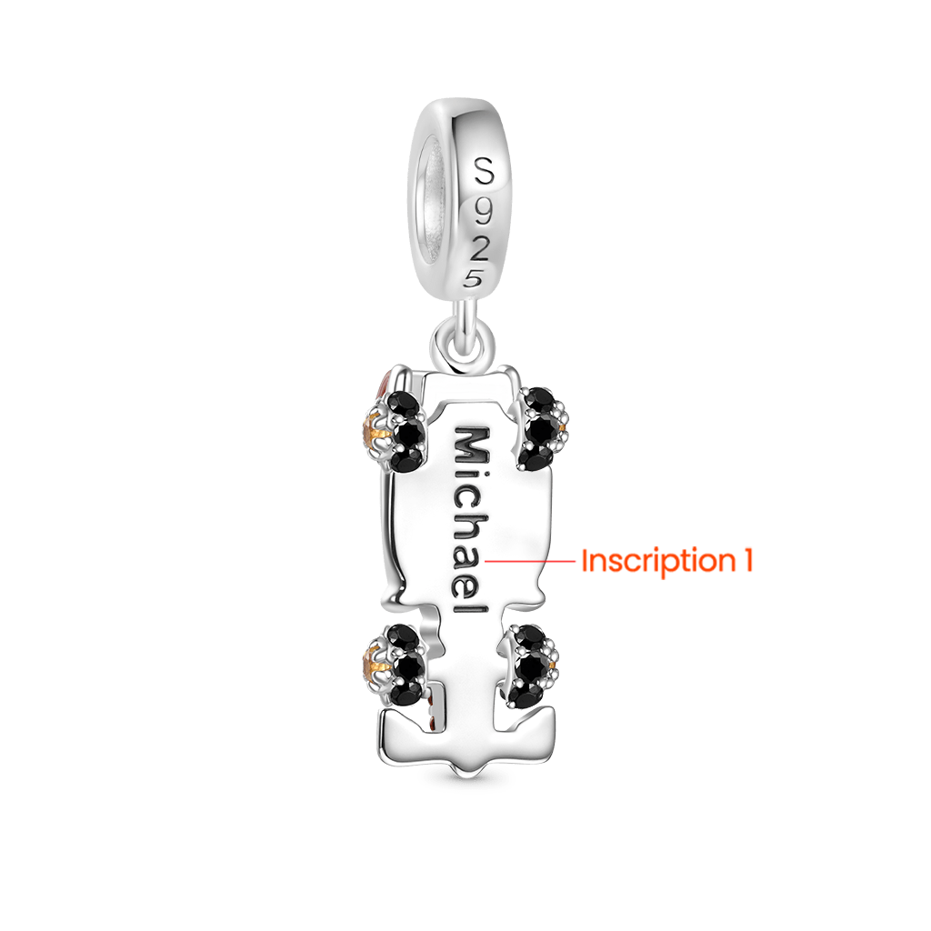 Gnoce Engravable Race Car Pendant Dangle Charm_2