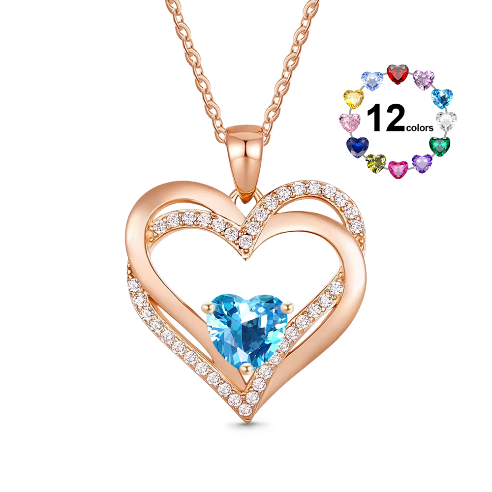 Gnoce Birthstone Heart Necklace_1